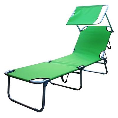 Sunbed BELIZE, 188x56x33 cm, green