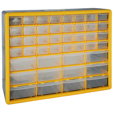 Plastic organizer with 32pcs PVC boxes 500x160x390mm Strend Pro, max.28kg