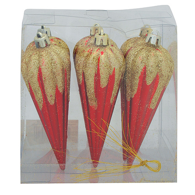 Decorations Xmas N3 L301206BS, 6 pcs, B03/Y01a red