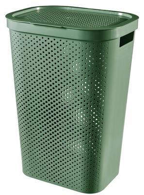 Laundry basket Curver® INFINITY RECYCLED 60L, green, 44x60x35 cm, for linen, linen