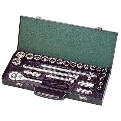 Tool and socket wrench set  25 pcs,  1/2, 10-32mm