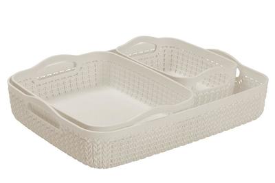 Laundry basket Curver® KNIT SET A4 A5 A6, cream
