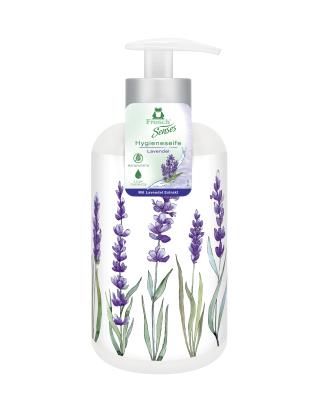 Soap Frosch Sensitive, liquid, lavender, with dispenser, 300 ml