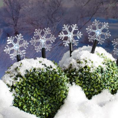 Christmas Light MagicHome Christmas Frozen SnowFlake, 5 LED cold white, 3xAA, IP44, exterior, L-1,40