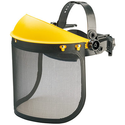 Face shield with steel mesh