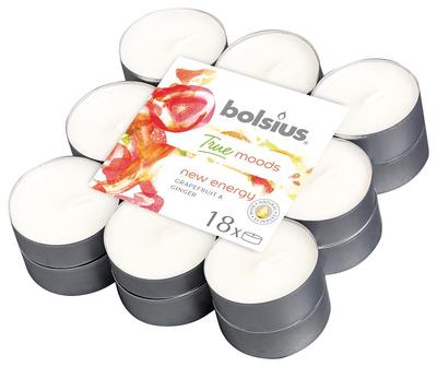 Candles Bolsius Tealight True Moods, new energy (grapefruit and ginger), pack. 18 pcs