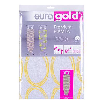 Ironing board cover eurogold® Metallic DC48F3M, 130x48 cm, foam 3 mm
