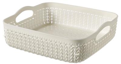 Laundry basket Curver® KNIT 2,8L, cream, 23x23x7 cm