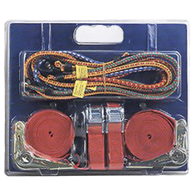 Ratchet tie down 12pcs
(width 25mm / lenght 5m + luggage cord)