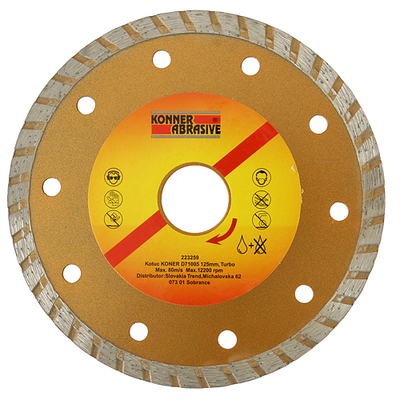 Diamond cutting disc KONNER 125mm, TURBO+