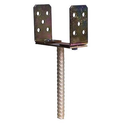 Adjustable pole base 0-150 mm galvanized
