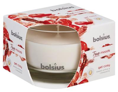 Candle Bolsius Jar True Moods 63/90 mm, get cozy (baked apple and cinnamon)