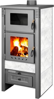 2.TRIEDA Kachle Pro TAURUS Ceramic, biela, 12 kW, 120 mm, s rúrou na pečenie