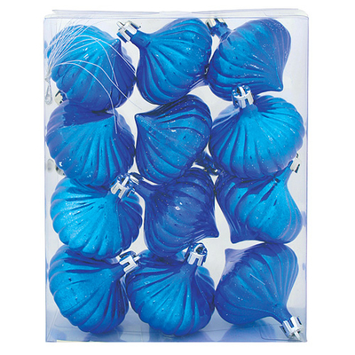Decorations Xmas N3 60L2512A, 12 pcs, M06 blue