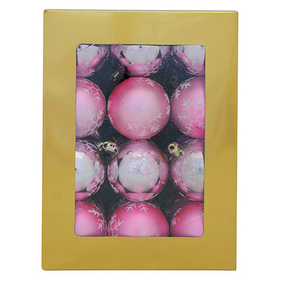 Decorations Xmas N26 6024ABS, 24 pcs, M08 pink