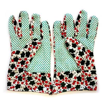 Gloves J0217, garden with flowers