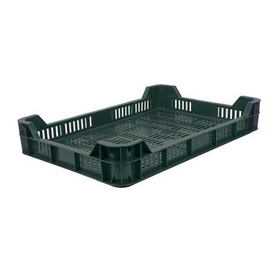 Multipurpose basket M05, 10 lit., max. 5 kg, 600x400x97 cm, perfored sides, green, PE