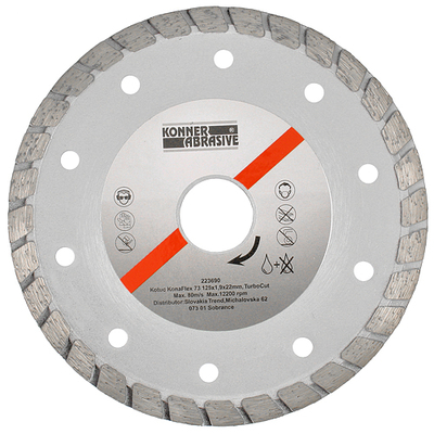 Diamond cutting disc KONNER KonaFlex 180x2,2x22mm, Turbocut