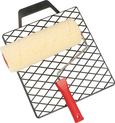 Paint roll Spokar plush yellow-green, 240mm, handle, grille