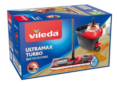 Cleaning set Vileda Ultramax TURBO Microfibre 2in1 floor mop + bucket