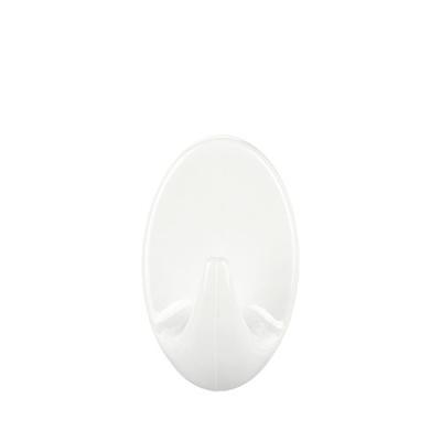 Hook tesa® Permanent, oval S, white, plastic