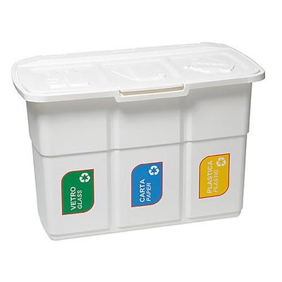 Recycling bins DEAhome ECOPAT 3x 25 lit, white