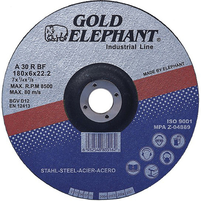 Grinding disc 180x6.0x22.2mm Golden Elephant, steel