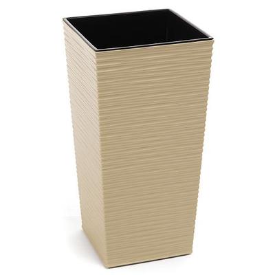 Flower pot FINEZJA DŁUTO, 250x250x465 mm, cappucino