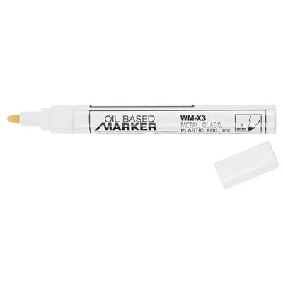 Permanent marker Strend Pro WM-X3, 1pc, ALU, white