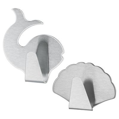 Hook tesa® Permanent, whale and shell, metal