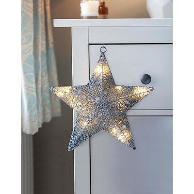 Christmas decorations MagicHome, Silver-Star, 20xLED, 30x6 cm, 3x AA