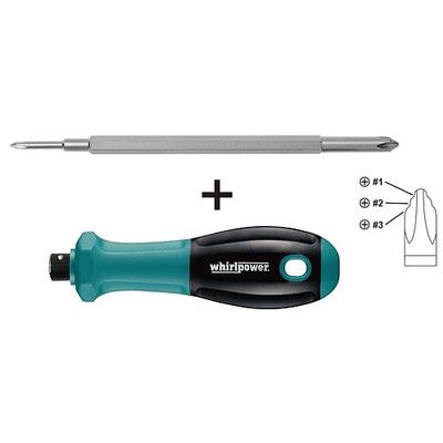 Screwdriver Whirlpower® 96-8402, 1/4", 150 mm, QuickBit, 4in1