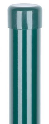 2.TRIEDA Stĺpik Strend Pro METALTEC, 48/2200/1,50 mm, zelený, okrúhly, čiapočka, Zn+PVC, RAL6005