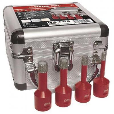 2.TRIEDA Sada vyrezávačov Strend Pro Premium DCB11S2, 6-8-10-12 mm, M14, diamant, korunky, professional