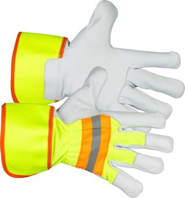 Gloves Strend Pro Janus High Vision, textile/leather with reflective elements, size 11/XXL, blister