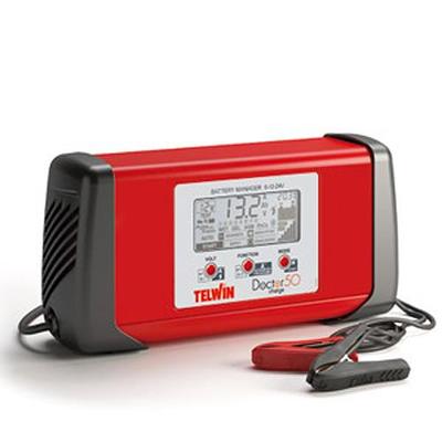 Electronic battery charger and manager Telwin Doctor Charge 50, 240 V, 6-12-24 V, PowerStream+50%