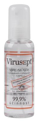 Virusept disinfectant spray 100 ml, 99.99% effectiveness, for hands