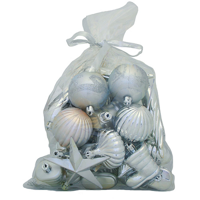Decorations Xmas XN2 LX25, 25pcs, M02 silver