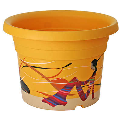 Flower pot 30x21cm ICS DECORA, yellow