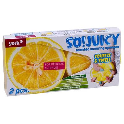 Scouring sponge York SO! JUICY CITRUS, dish sponge, 2 pcs