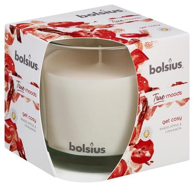 Candle Bolsius Jar True Moods 95/95 mm, get cozy (baked apple and cinnamon)