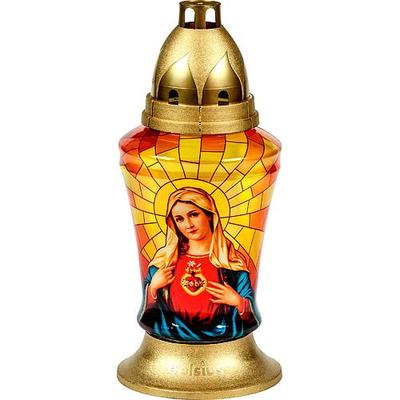 Grave lantern bolsius Maria 3D, 37 cm, 36 h