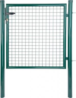 2.TRIEDA Brána Strend Pro METALTEC ECO 2, 1000/2000/50x50 mm, okrúhly rám, zelená, jednokrídlová, záhradná, ZN+PVC, RAL6005