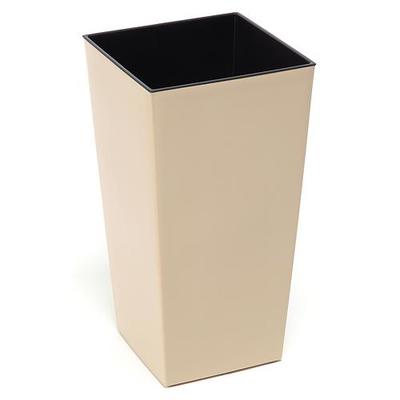 Flower pot FINEZJA, 190x190x360 mm, cappucino