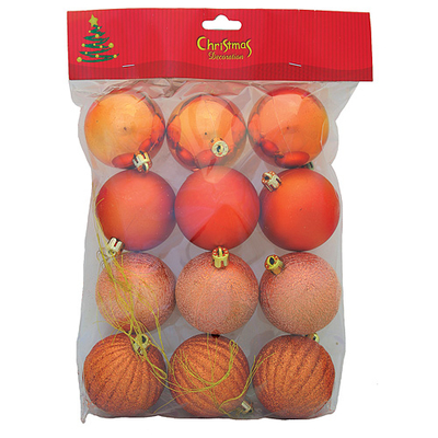 Decorations Xmas N2 6012ABCY, 12 pcs, M10 copper