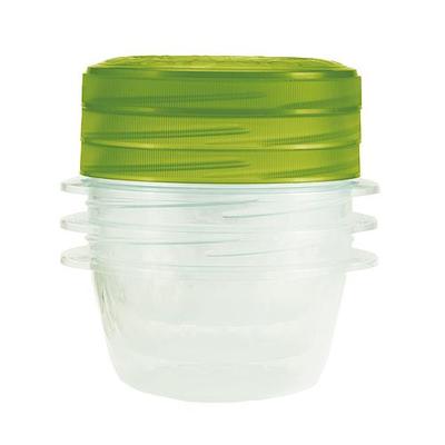 Food container Curver® TAKE AWAY TWIST 3x0.5L, green, 13x13x11 cm