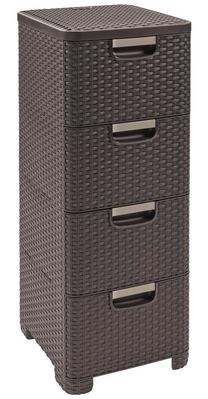 Chest of drawers Curver® STYLE, Dark brown, 33x79x38 cm