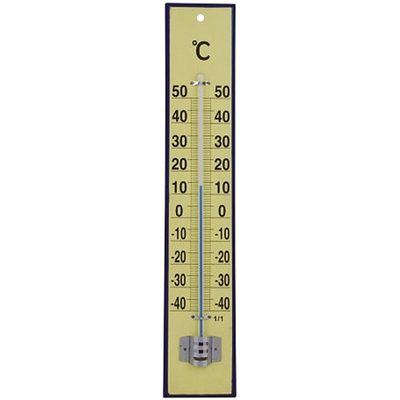 Wooden thermometer TMM-018 Yellow Flatter, 450x80x20 mm