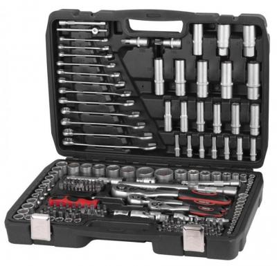 2.TRIEDA Sada náradia Strend Pro S221, 215 dielna, v kufri, 1/2"+1/4"+3/8"