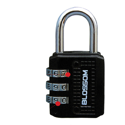 Padlock 20 mm Blossom, galvanized, 3 number codes
